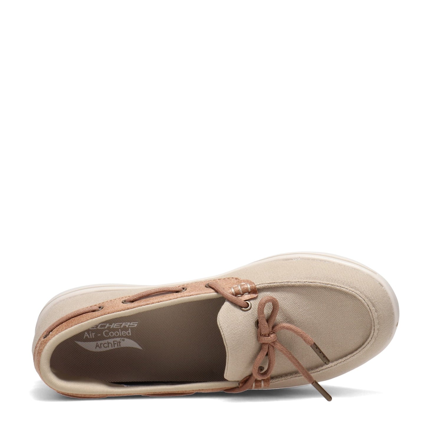 Peltz Shoes Women's Skechers Arch Fit Uplift - Shoreline Boat Shoe NATURAL 136600-NAT
