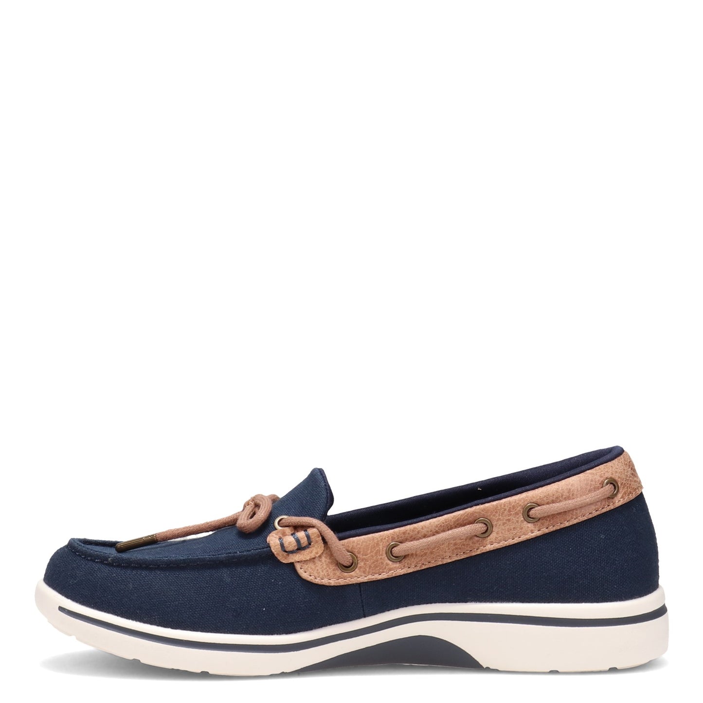 Peltz Shoes Women's Skechers Arch Fit Uplift - Shoreline Boat Shoe NAVY 136600-NVY