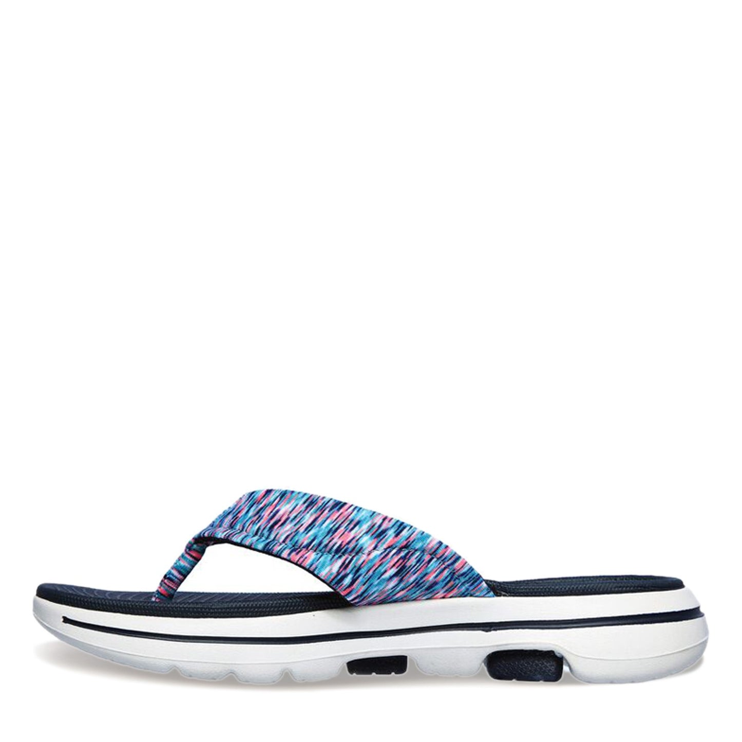 Peltz Shoes Women's Skechers GOwalk 5 - Destined Sandal NAVY MULTI 140087-NVMT