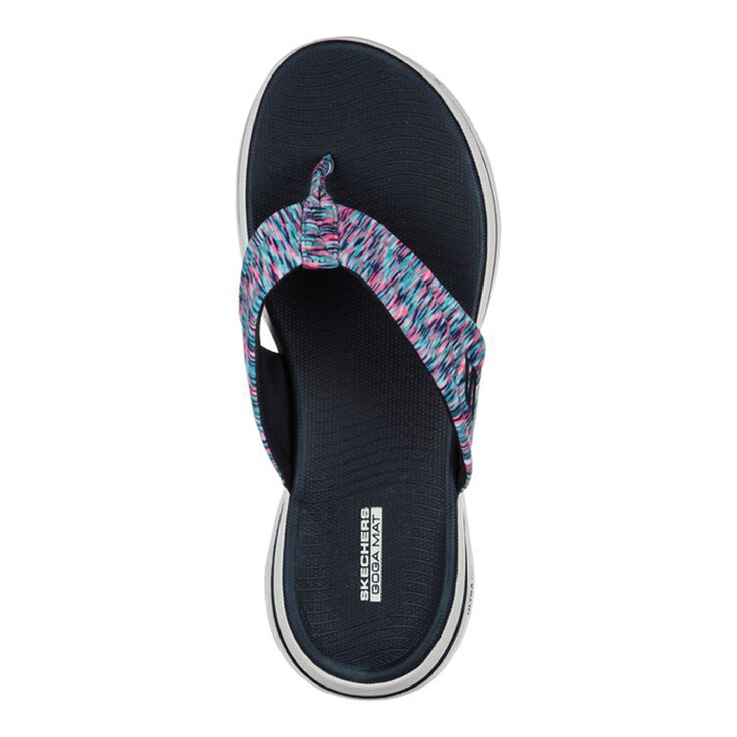 Peltz Shoes Women's Skechers GOwalk 5 - Destined Sandal NAVY MULTI 140087-NVMT