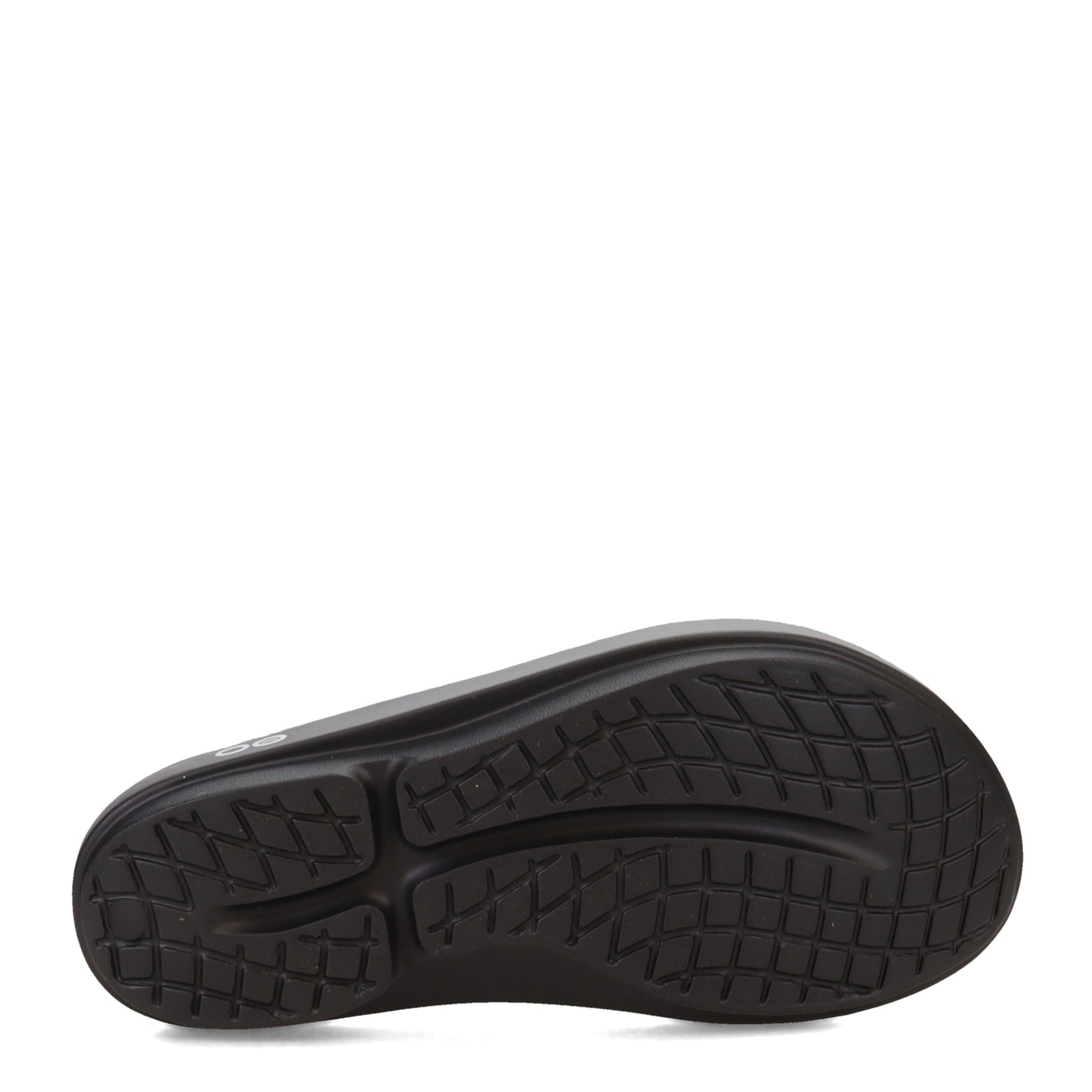 Peltz Shoes Women's Oofos OOlala Luxe Sandal BLACK MAGENTA 1401-BLACKMAG
