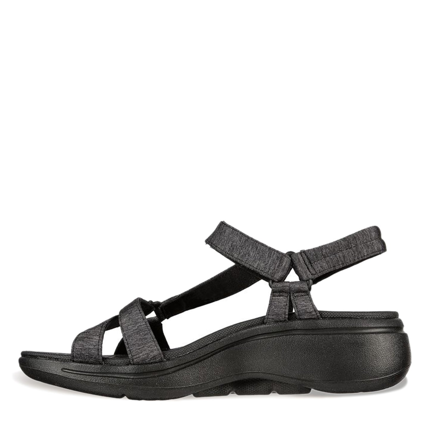 Peltz Shoes Women's Skechers GO WALK Arch Fit - Elite Sandal BLACK 140225-BBK