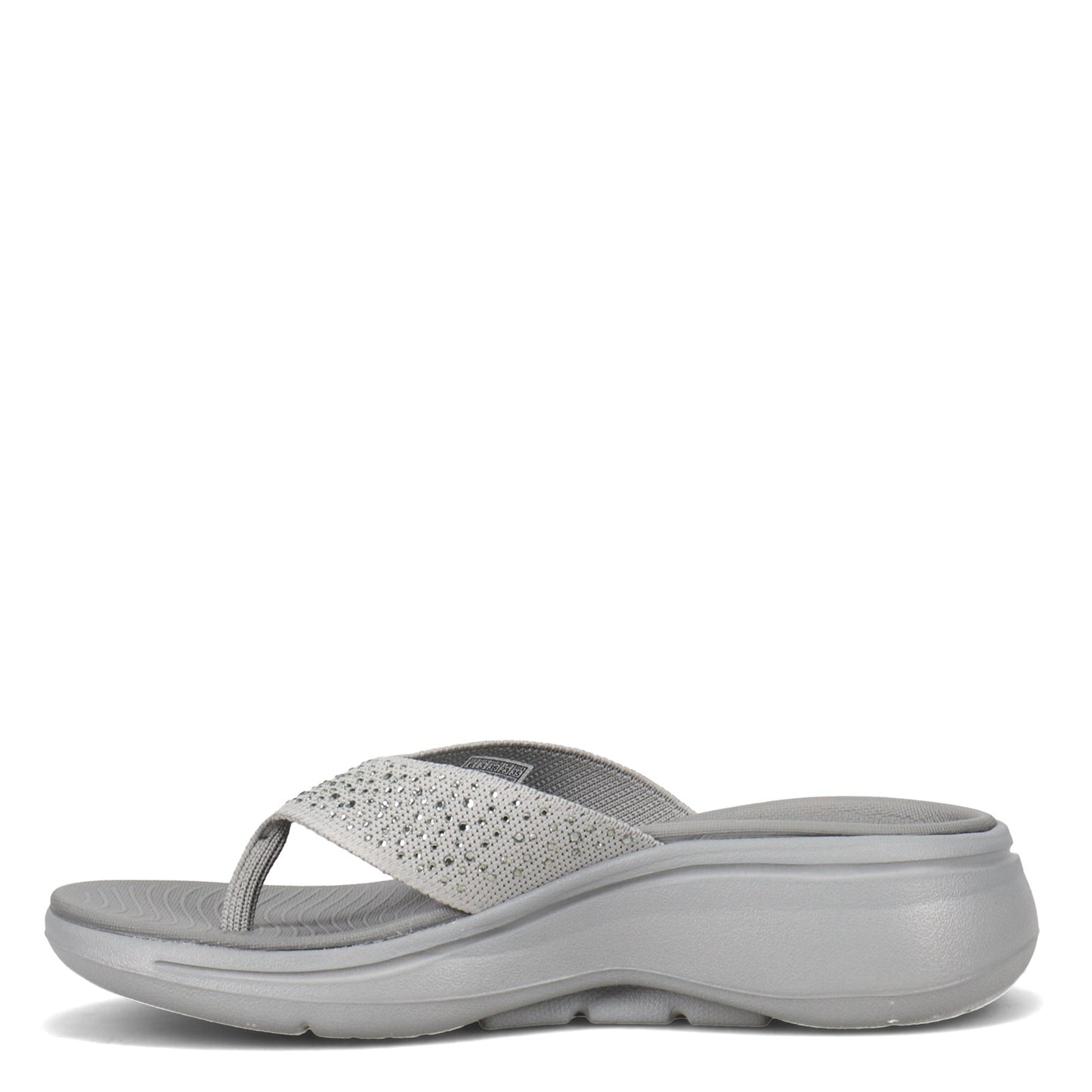 Peltz Shoes Women's Skechers GOwalk Arch Fit - Dazzle Sandal GRAY 140228-GRY