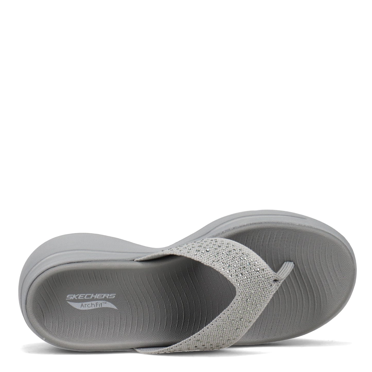 Peltz Shoes Women's Skechers GOwalk Arch Fit - Dazzle Sandal GRAY 140228-GRY