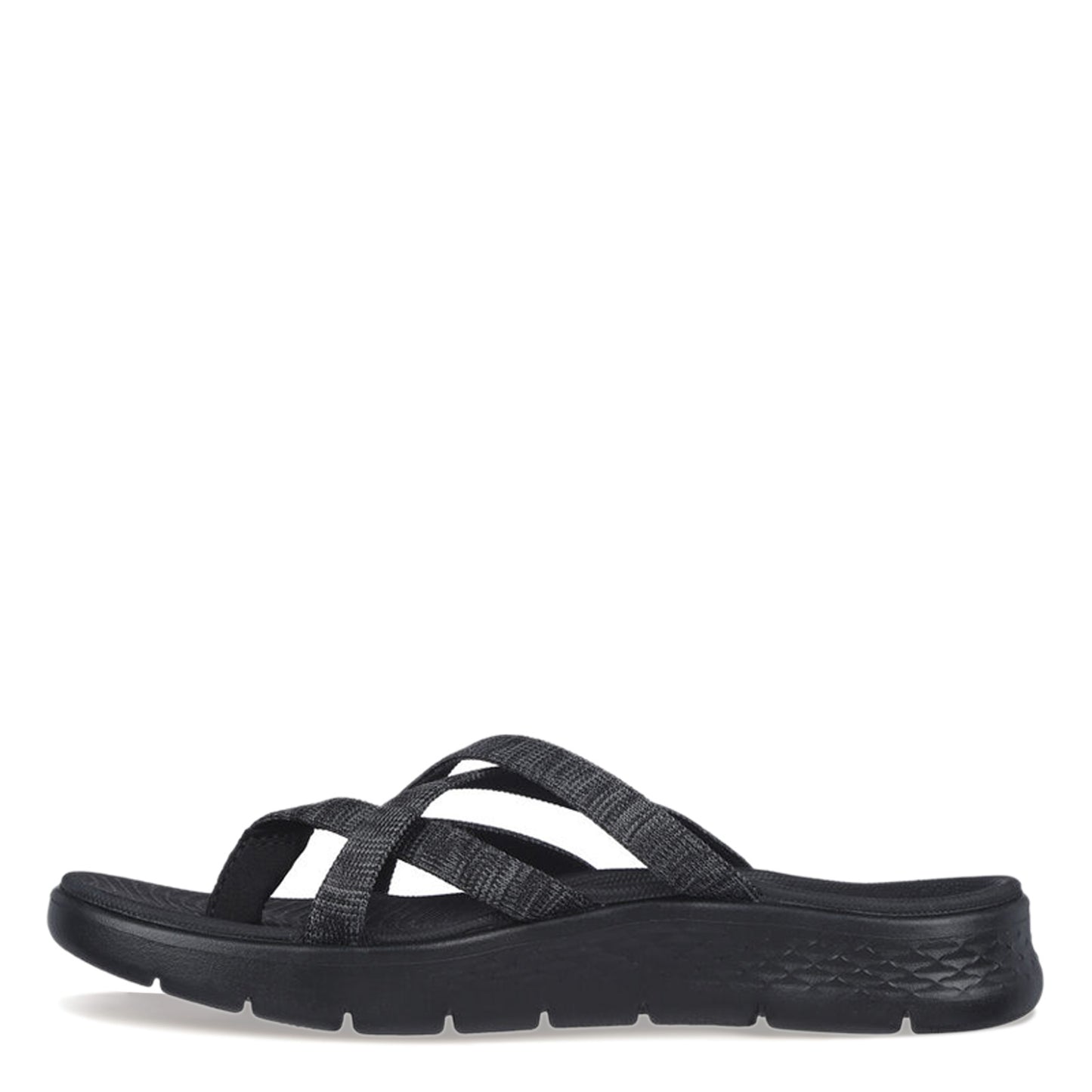 Peltz Shoes Women's Skechers GO WALK FLEX Sandal - Spotlight Sandal BLACK 141410-BKGY