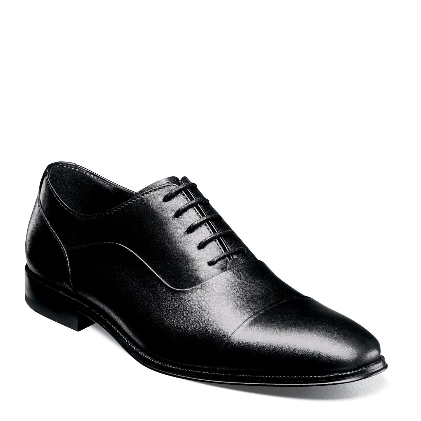 Peltz Shoes Men's Florsheim Jetson Cap Toe Oxford BLACK 14250-001