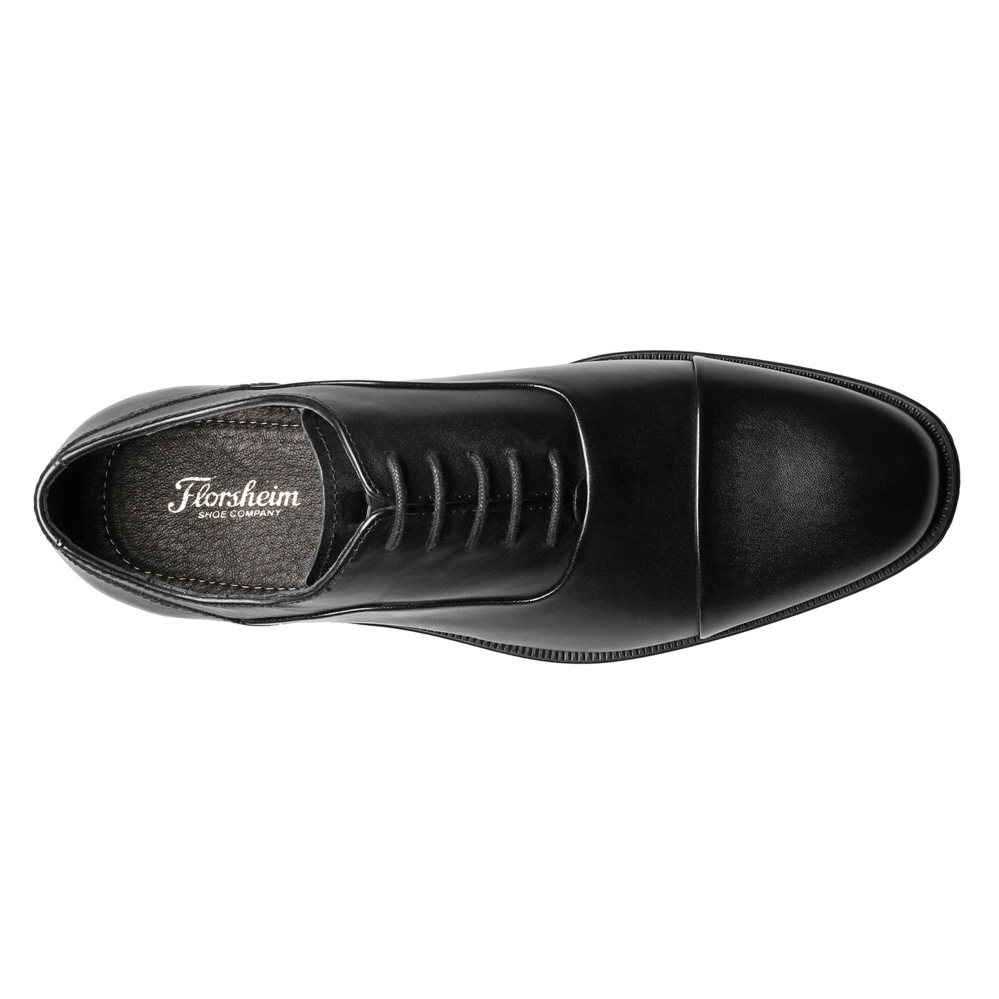 Peltz Shoes Men's Florsheim Jetson Cap Toe Oxford BLACK 14250-001