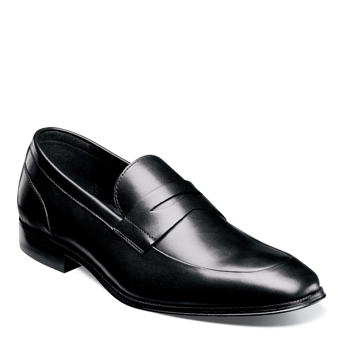 Peltz Shoes Men's Florsheim Jetson Moc Toe Penny Loafer BLACK 14252-001