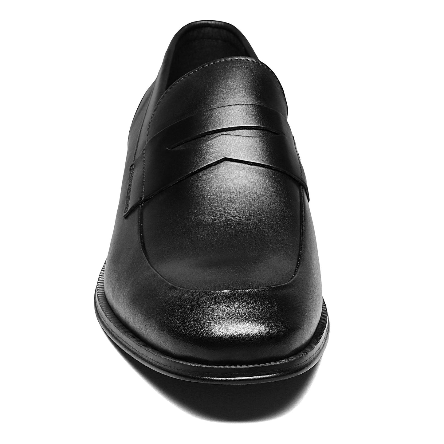 Peltz Shoes Men's Florsheim Jetson Moc Toe Penny Loafer BLACK 14252-001