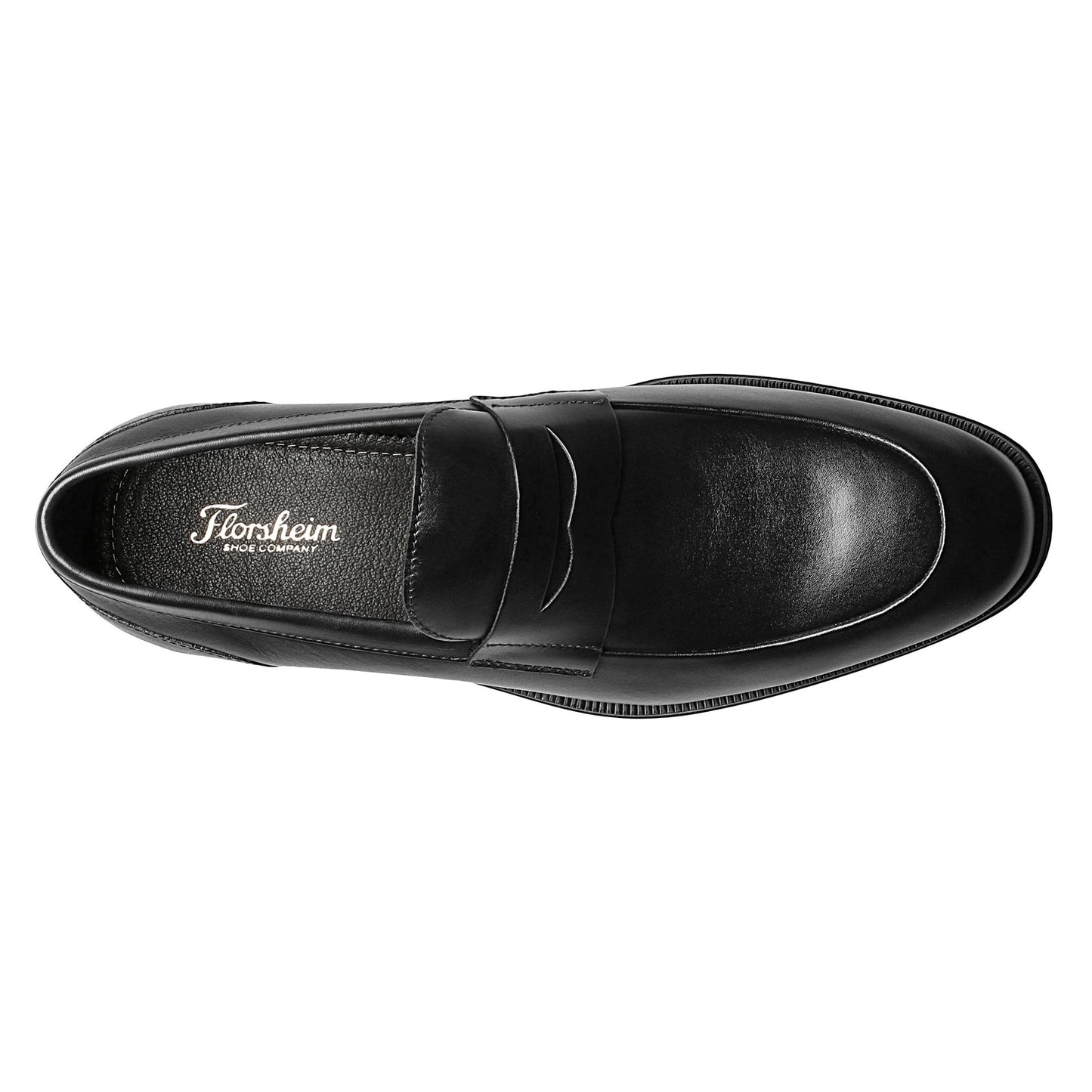 Peltz Shoes Men's Florsheim Jetson Moc Toe Penny Loafer BLACK 14252-001