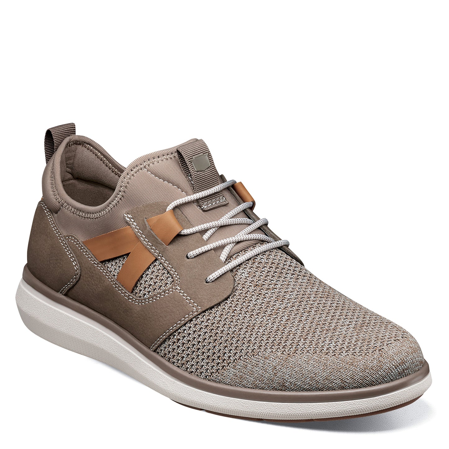 Peltz Shoes Men's Florsheim Venture Knit Plain Toe Sneaker MUSHROOM 14315-051