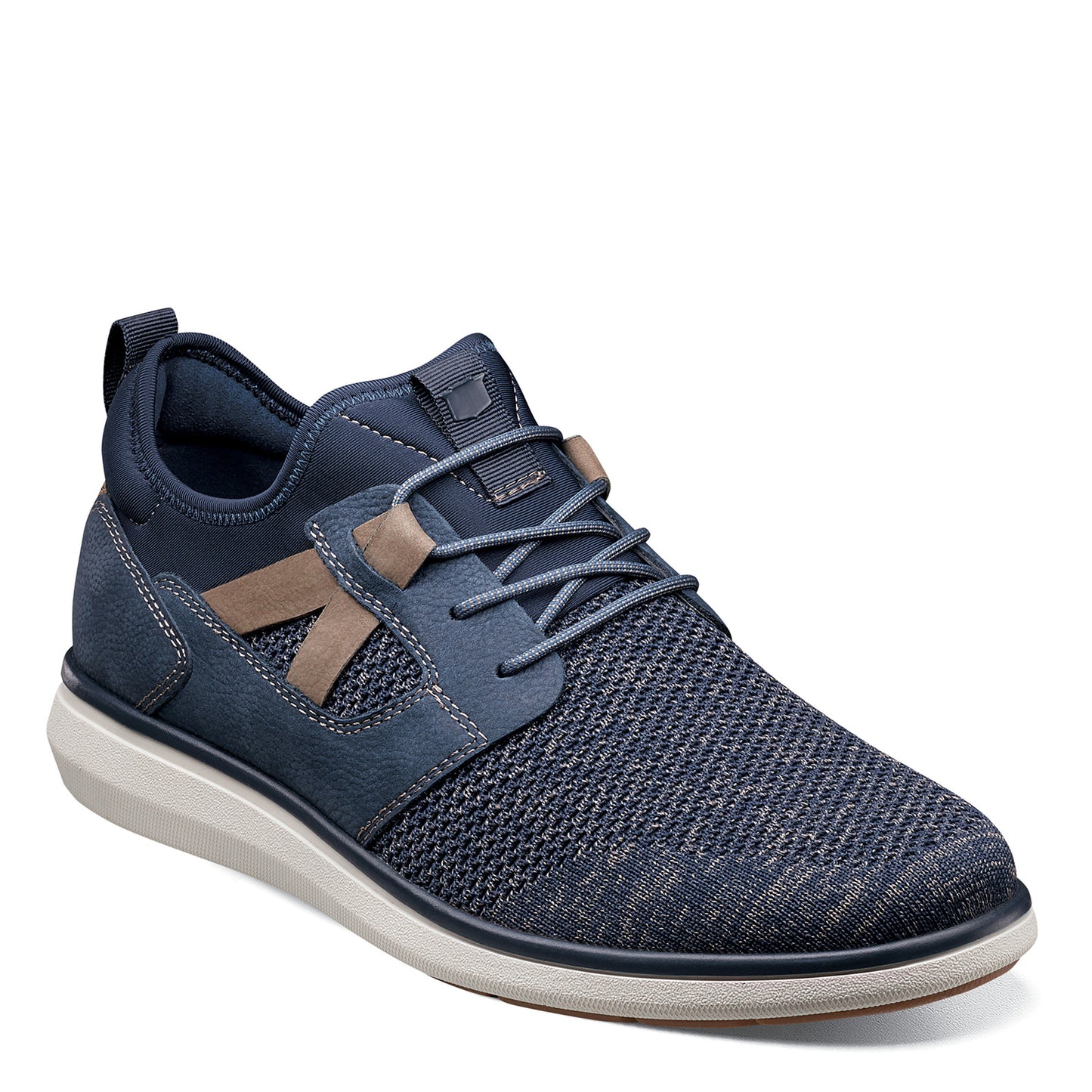 Peltz Shoes Men's Florsheim Venture Knit Plain Toe Sneaker NAVY 14315-410