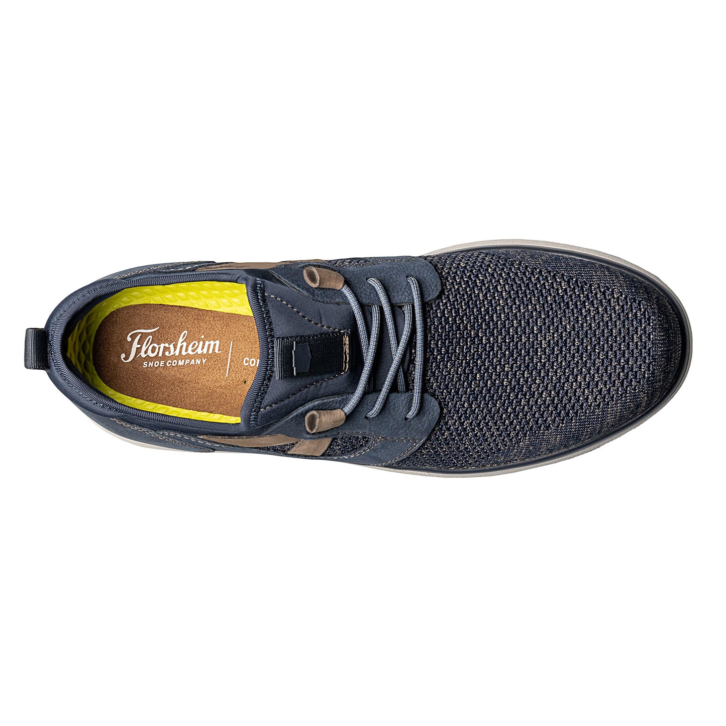 Peltz Shoes Men's Florsheim Venture Knit Plain Toe Sneaker NAVY 14315-410