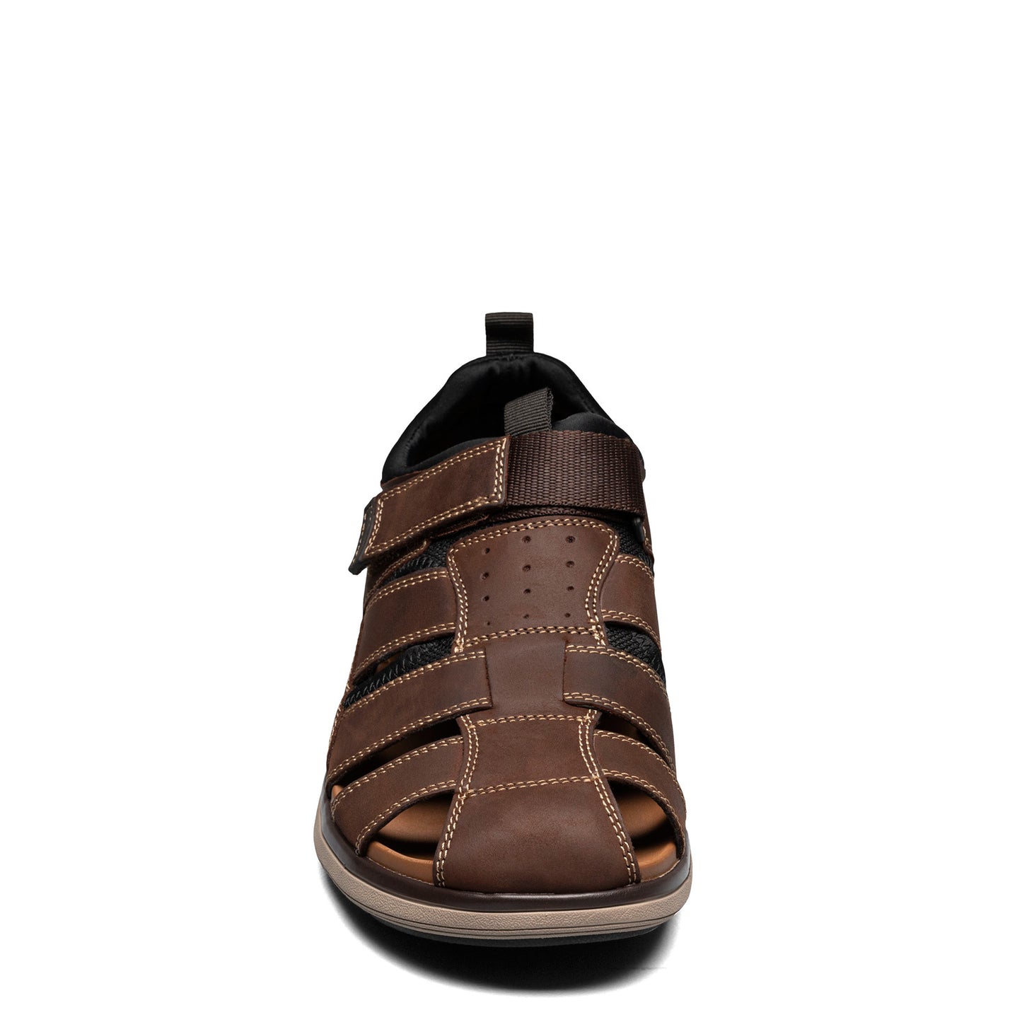 Peltz Shoes Men's Florsheim Venture Fisherman Sandal Brown Crazy Horse 14320-215