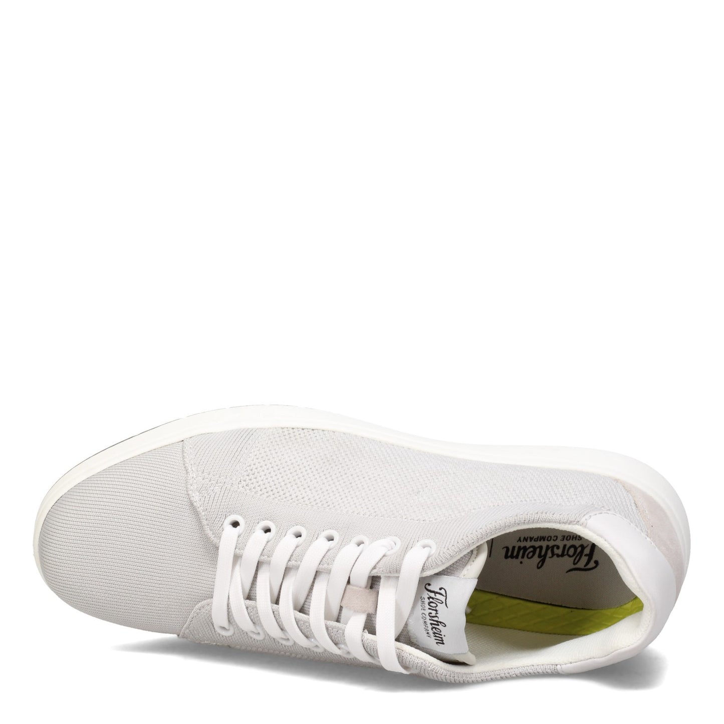 Peltz Shoes Men's Florsheim Heist Knit Lace To Toe Sneaker OYSTER 14354-125