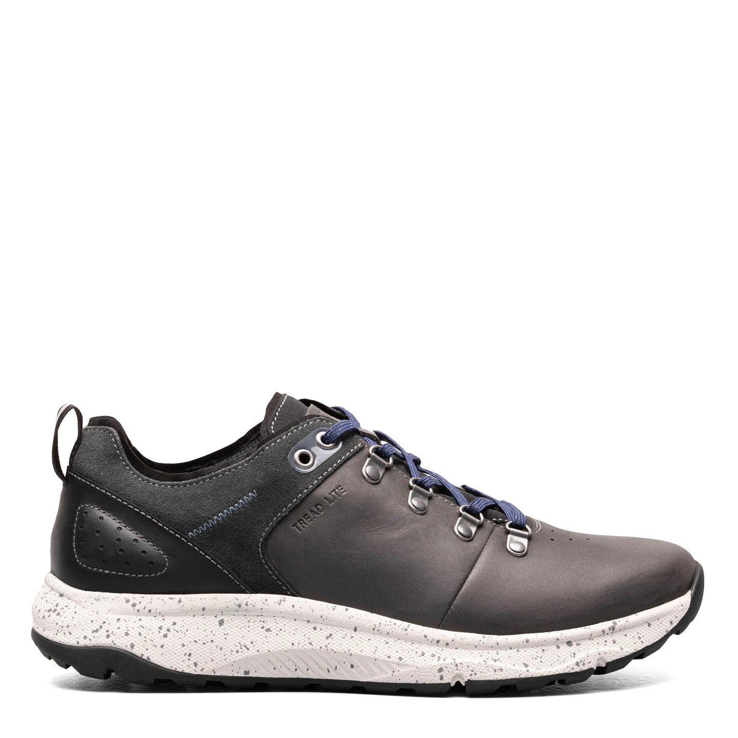 Peltz Shoes Men's Florsheim Tread Lite Plain Toe Sneaker GREY LEATHER 14376-020