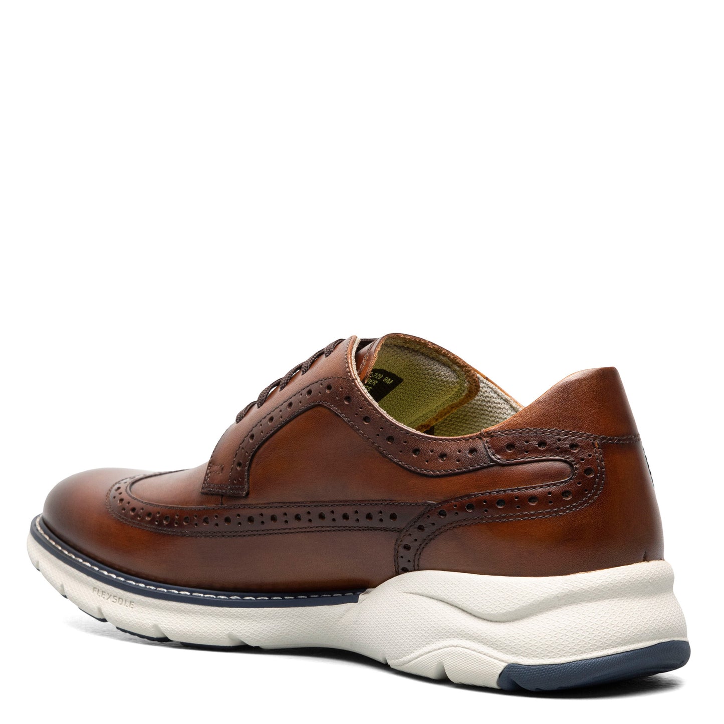 Peltz Shoes Men's Florsheim Frenzi Wingtip Oxford COGNAC MULTI 14381-229