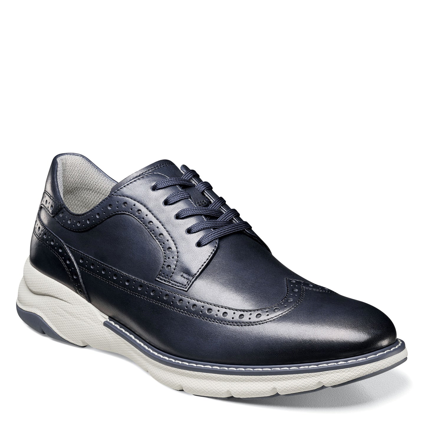 Peltz Shoes Men's Florsheim Frenzi Wingtip Oxford NAVY 14381-410