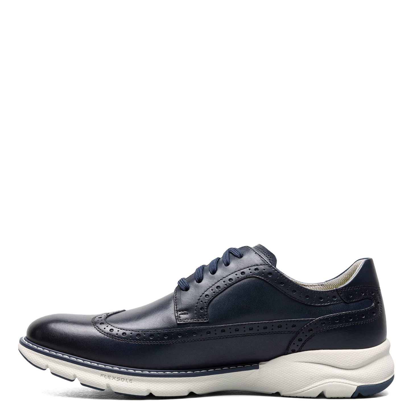 Peltz Shoes Men's Florsheim Frenzi Wingtip Oxford NAVY 14381-410