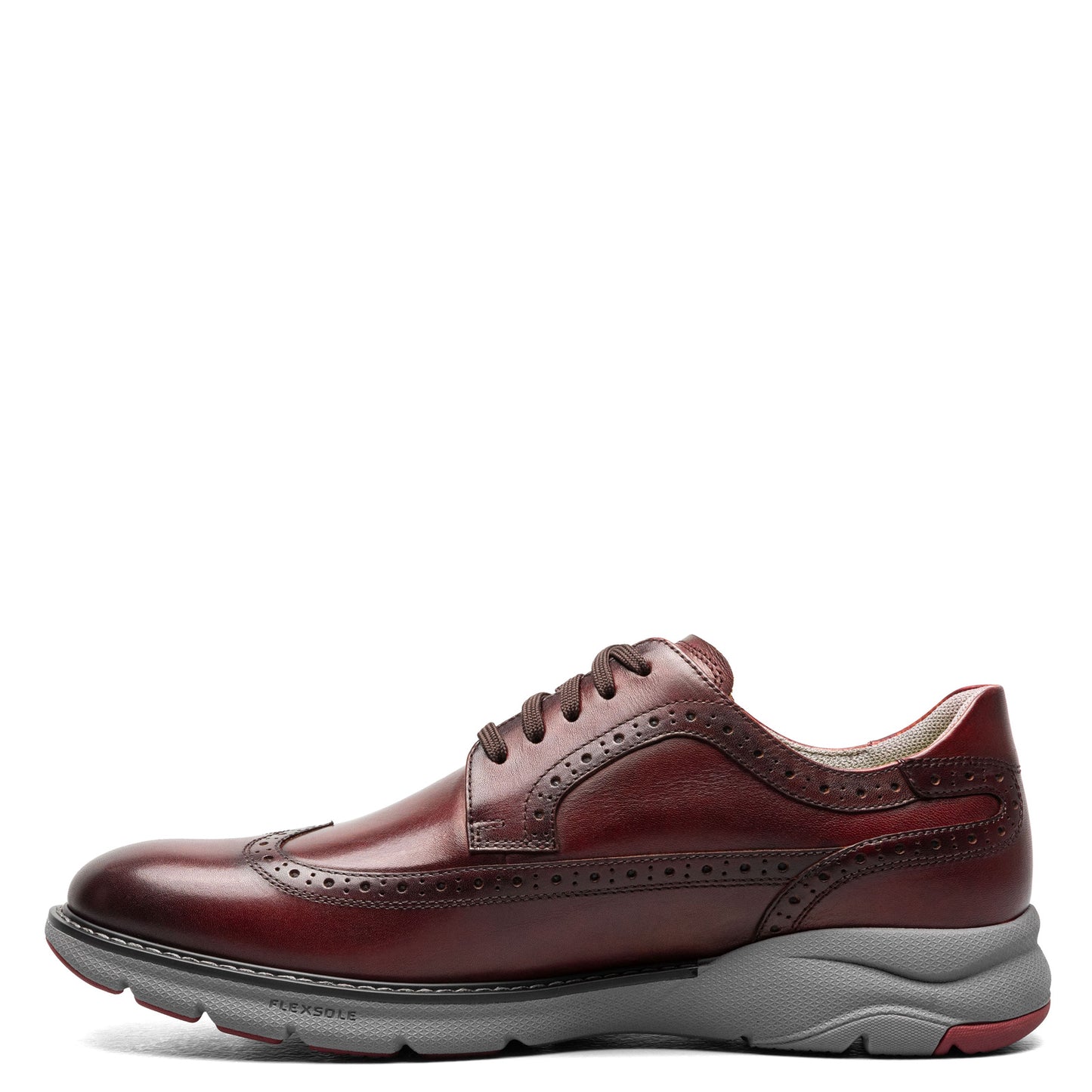 Peltz Shoes Men's Florsheim Frenzi Wingtip Oxford BURGUNDY 14381-601