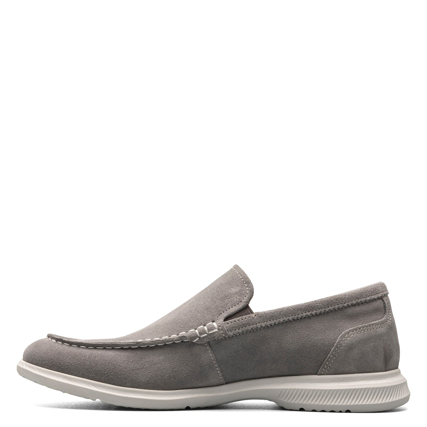 Peltz Shoes Men's Florsheim Hamptons Moc Toe Venetian Loafer GREY SUEDE 14397-061