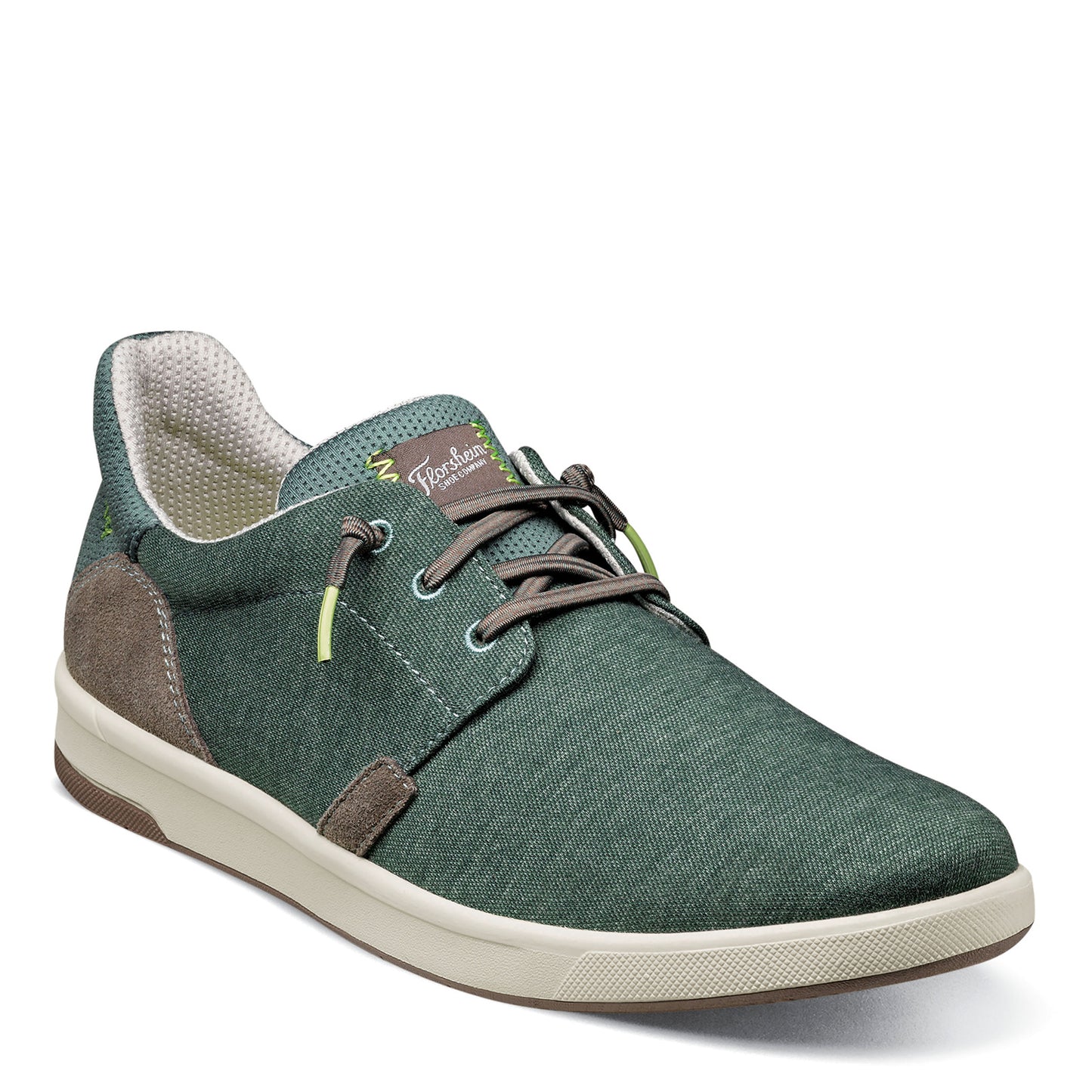 Peltz Shoes Men's Florsheim Crossover Lace Slip-On Sneaker GREEN 14405-340