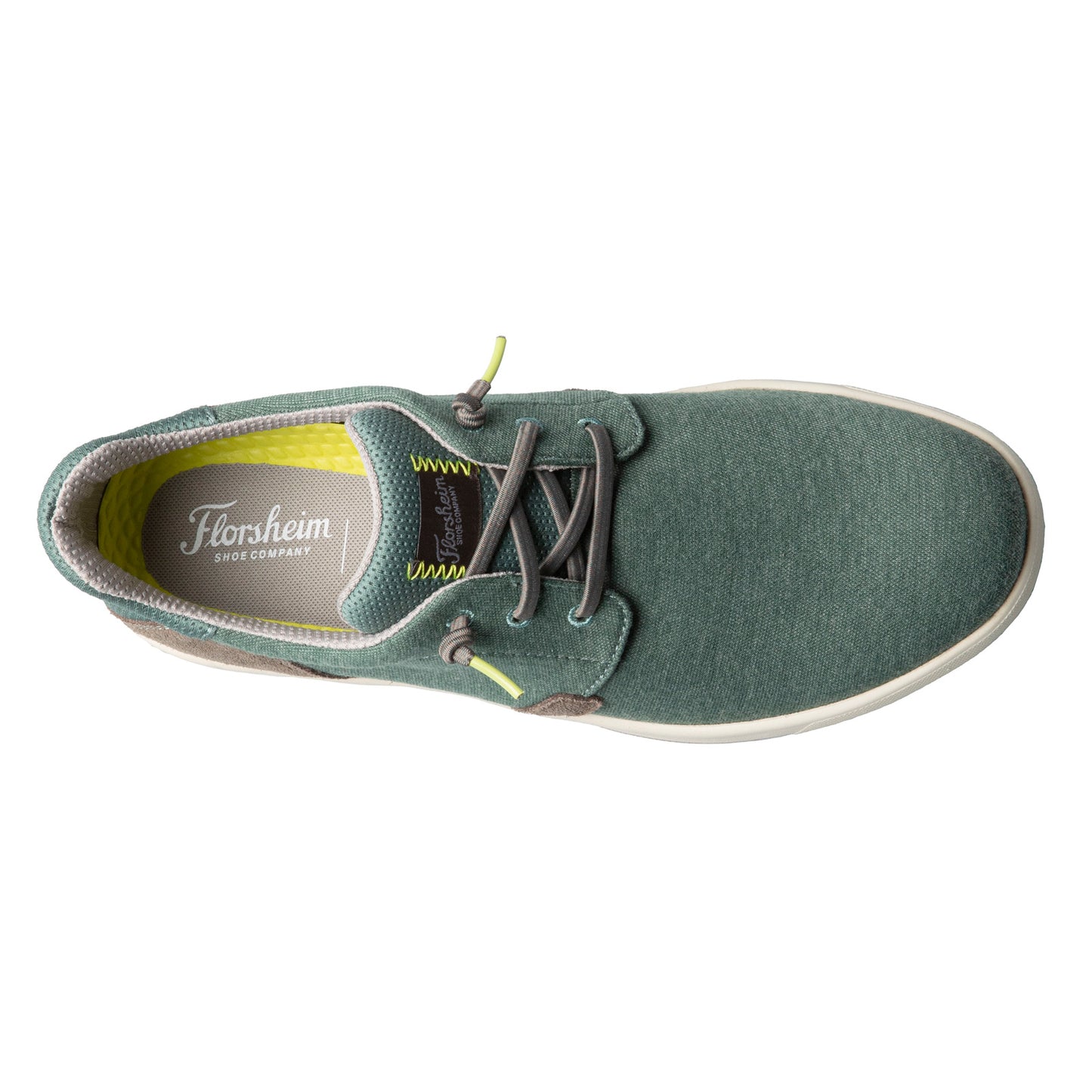 Peltz Shoes Men's Florsheim Crossover Lace Slip-On Sneaker GREEN 14405-340