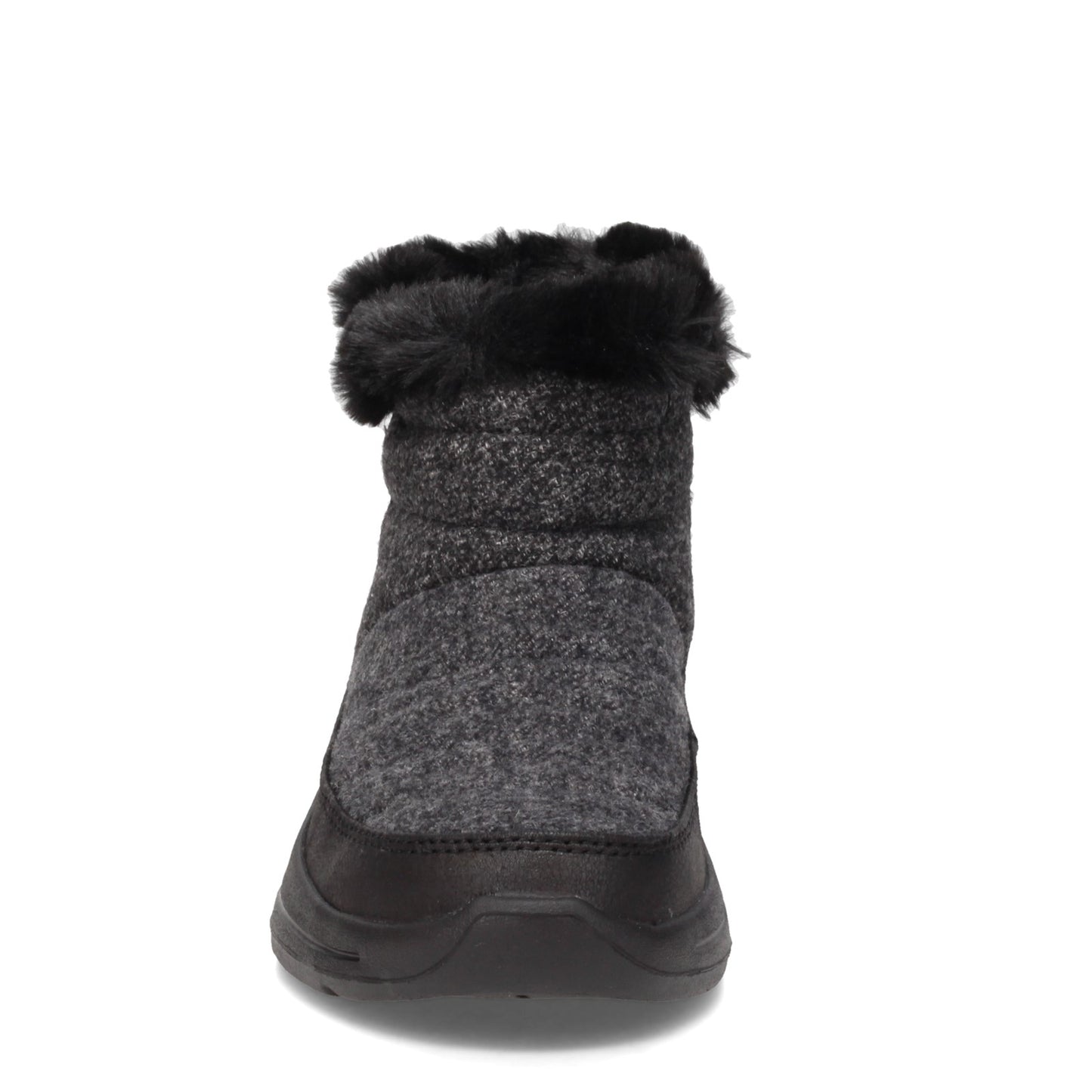 Peltz Shoes Women's Skechers GO WALK Arch Fit - Winter Boot BLACK GREY 144403-BKGY