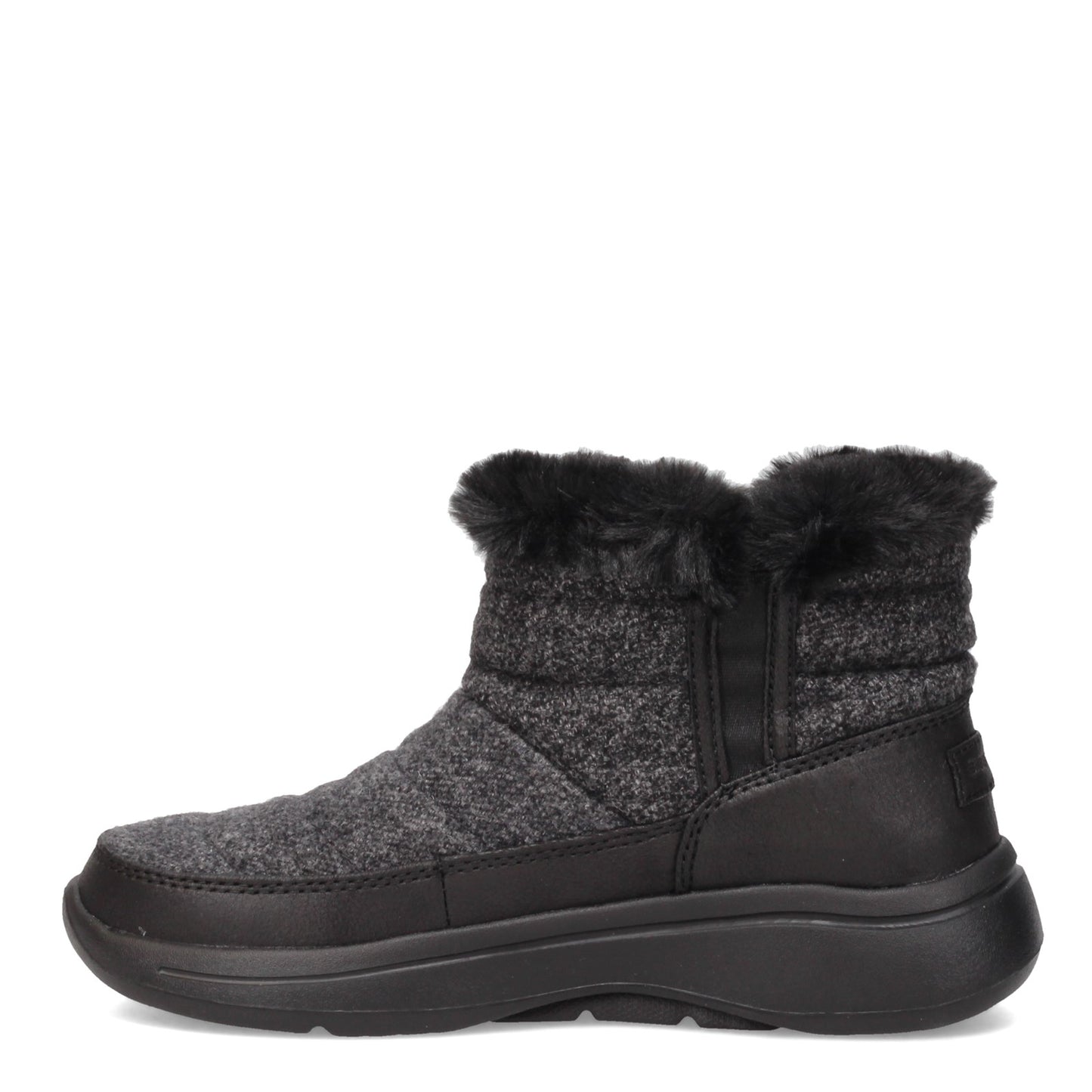Peltz Shoes Women's Skechers GO WALK Arch Fit - Winter Boot BLACK GREY 144403-BKGY