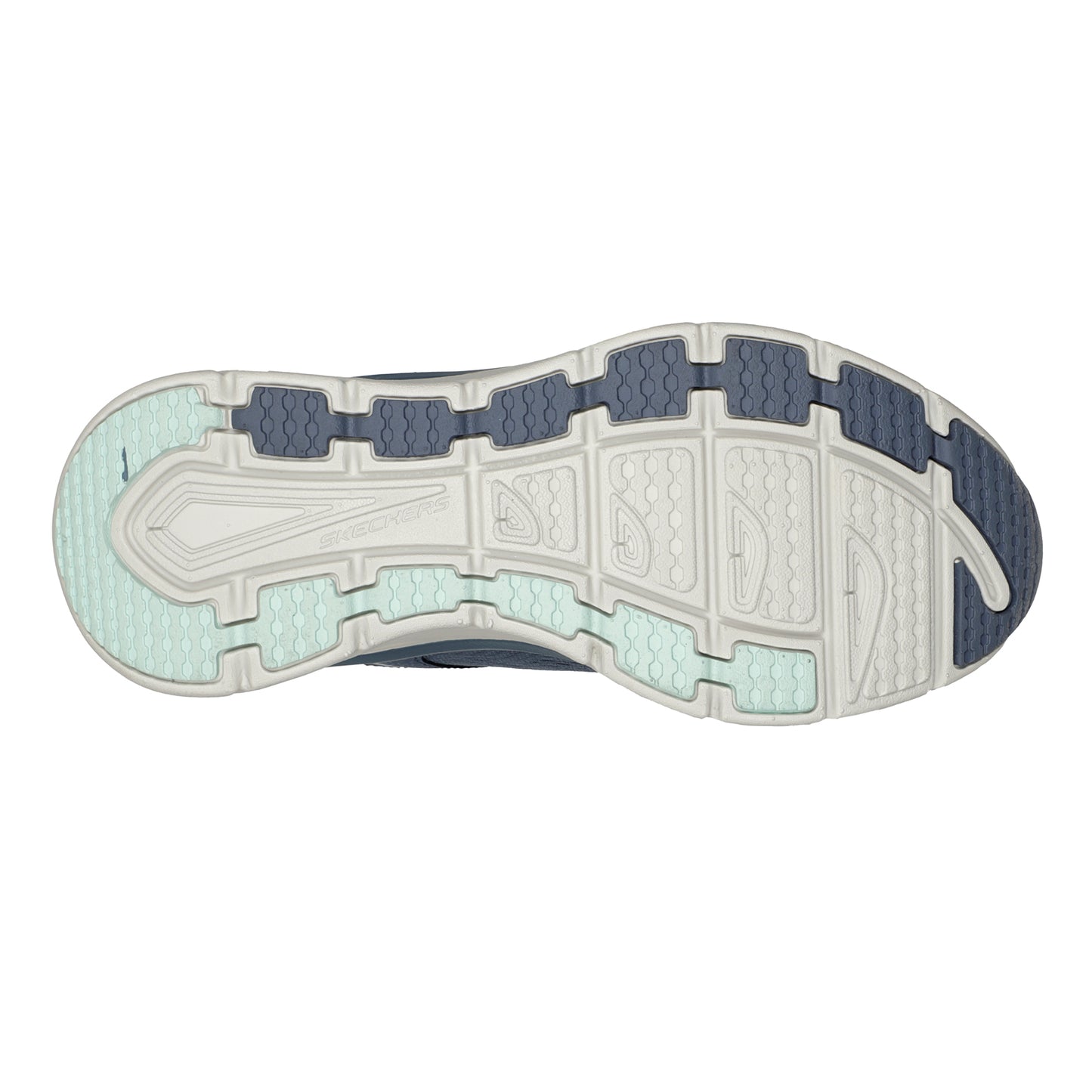 Peltz Shoes Women's Skechers D'Lux Walker - Infinite Motion Walking Shoe BLUE 149023-SLTP