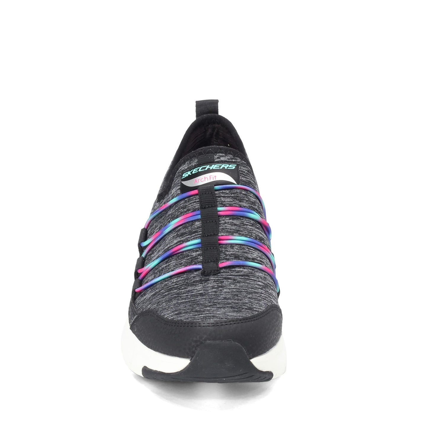 Peltz Shoes Women's Skechers Arch Fit - Rainbow View Sneaker BLACK MULTI 149061-BKMT