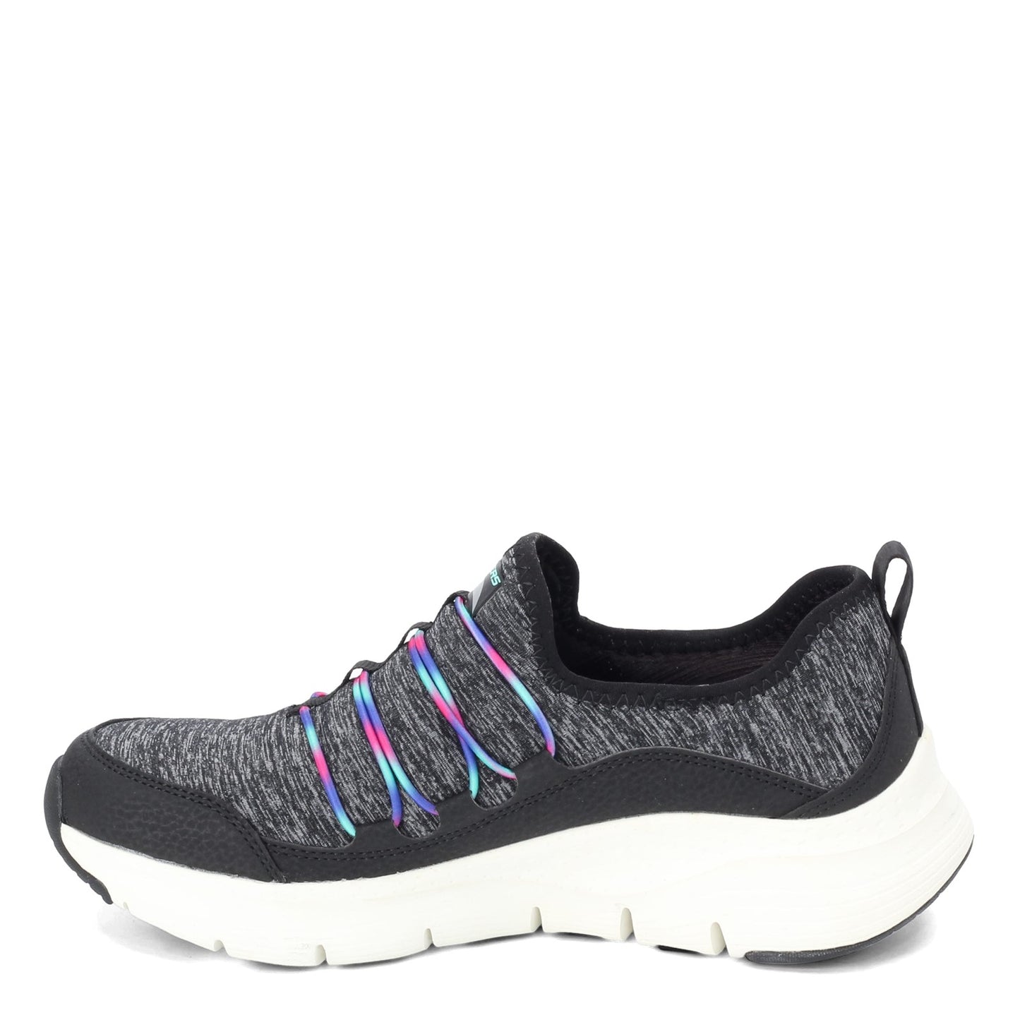 Peltz Shoes Women's Skechers Arch Fit - Rainbow View Sneaker BLACK MULTI 149061-BKMT