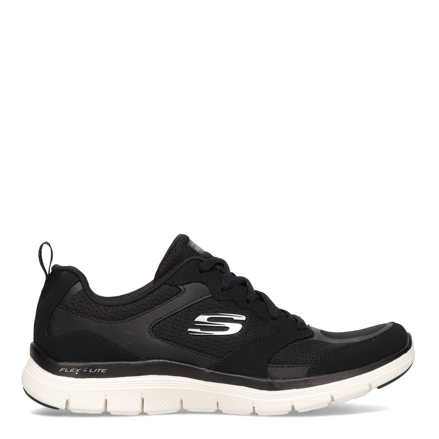 Peltz Shoes Women's Skechers Flex Appeal 4.0 Sneaker BLACK / WHITE 149305-BKW