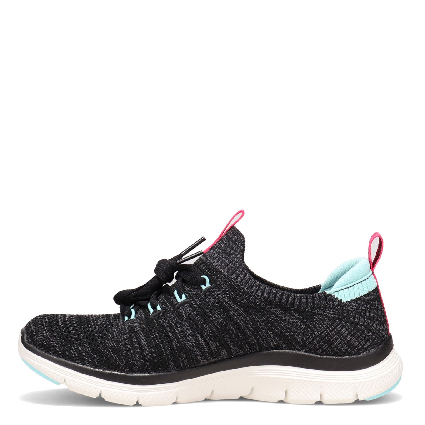 Peltz Shoes Women's Skechers Flex Appeal 4.0 - Simple Joy Sneaker BLACK / BLUE 149306-BKLB