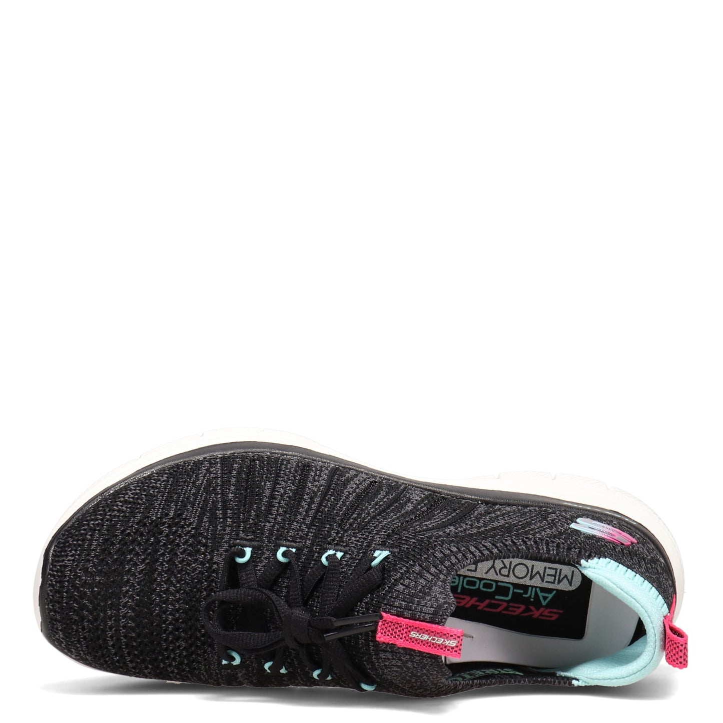 Peltz Shoes Women's Skechers Flex Appeal 4.0 - Simple Joy Sneaker BLACK / BLUE 149306-BKLB