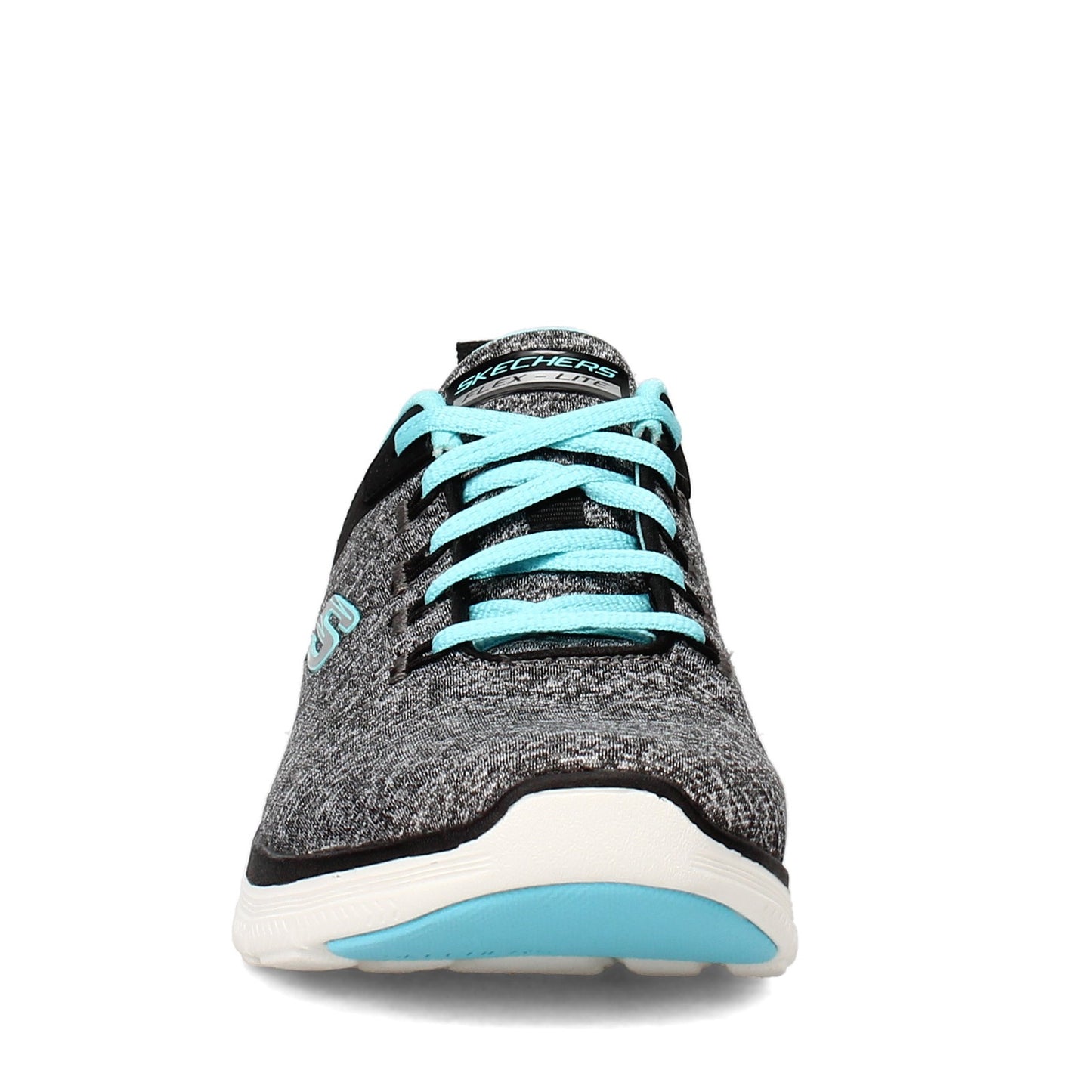 Peltz Shoes Women's Skechers Flex Appeal 4.0 Sneaker BLACK / BLUE 149307-BKLB