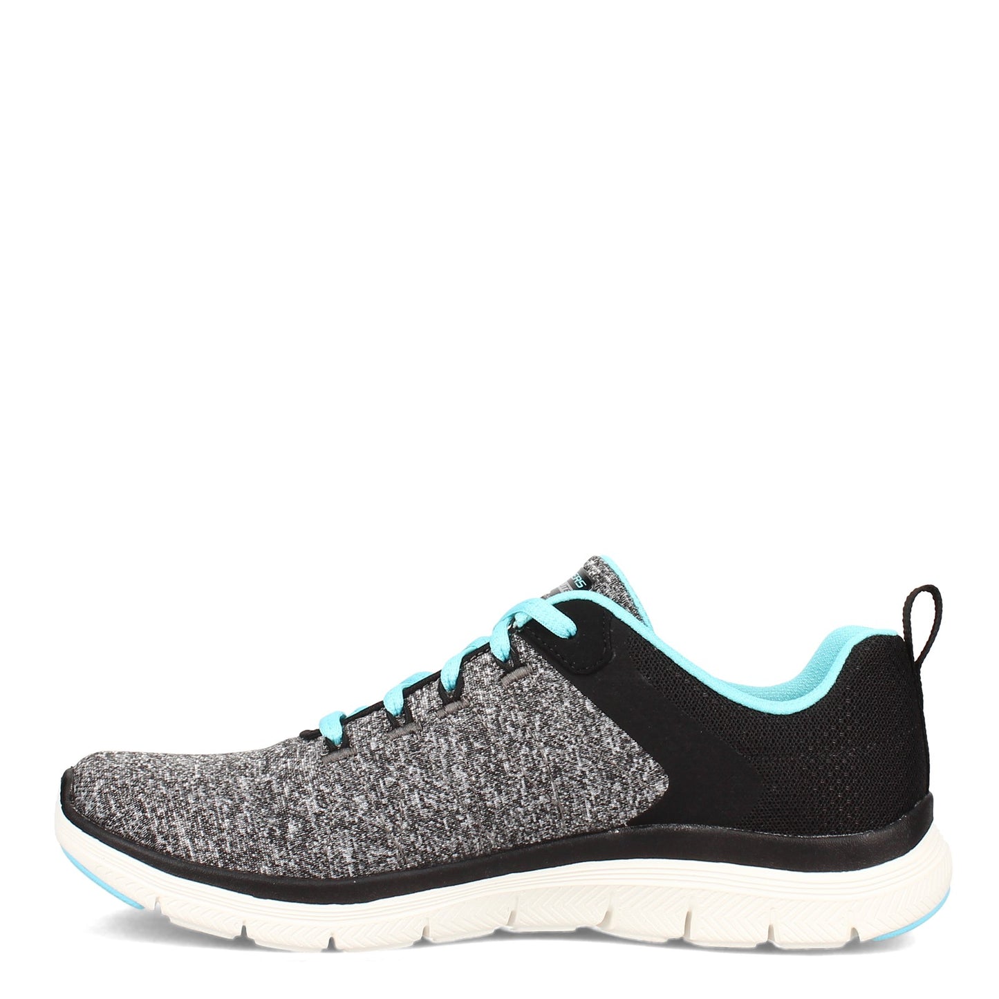 Peltz Shoes Women's Skechers Flex Appeal 4.0 Sneaker - Wide Width BLACK / BLUE 149307W-BKLB