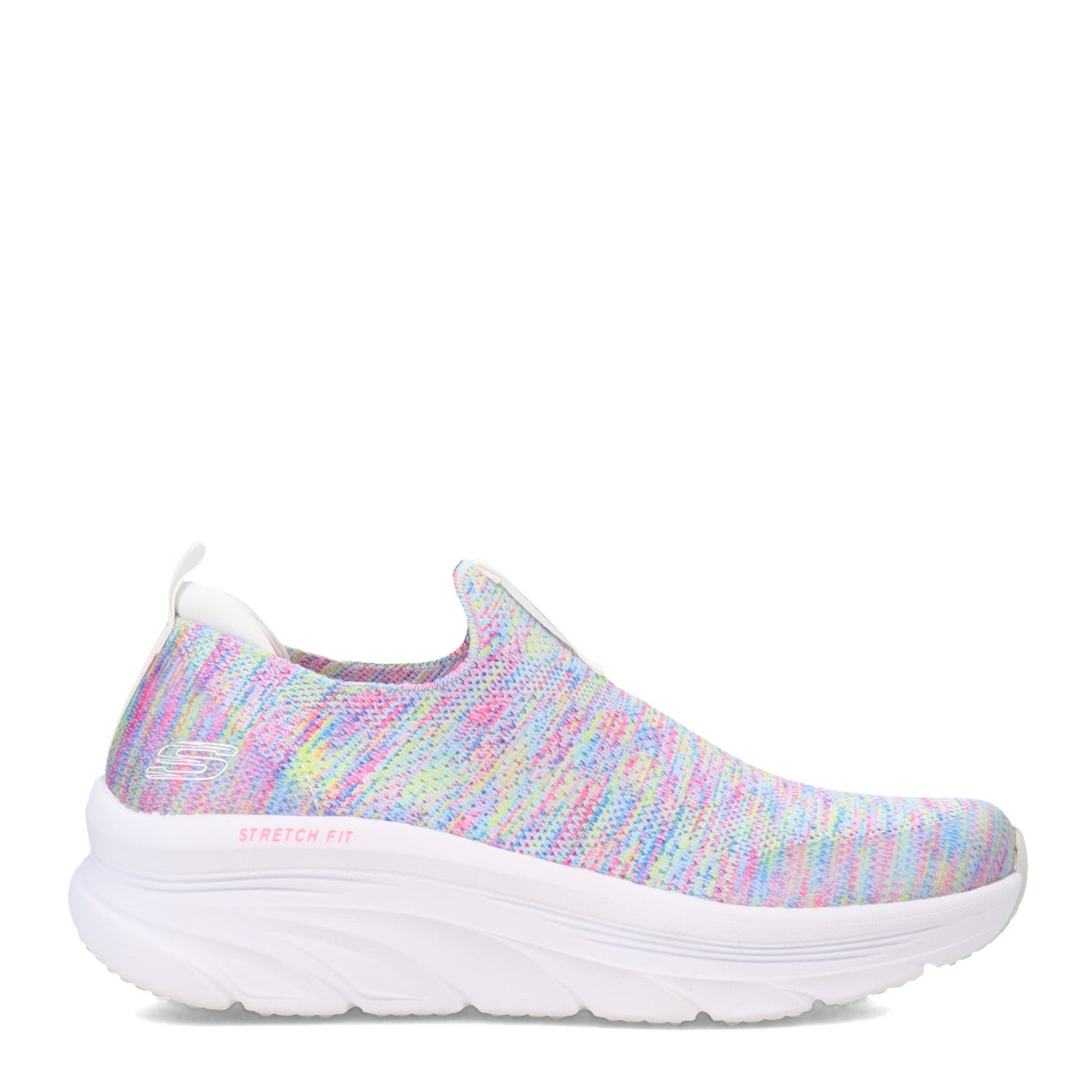 Peltz Shoes Women's Skechers Relaxed Fit: D'Lux Walker - Rainbow Sky Walking Shoe WHITE MULTI 149367-WMLT