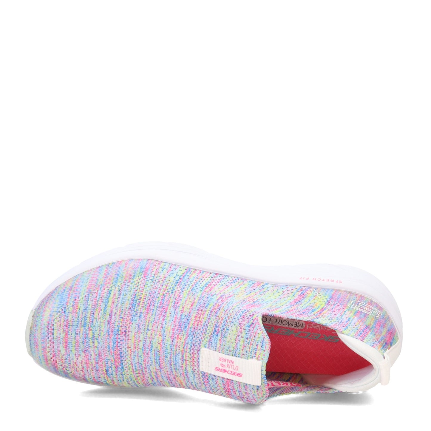 Peltz Shoes Women's Skechers Relaxed Fit: D'Lux Walker - Rainbow Sky Walking Shoe WHITE MULTI 149367-WMLT