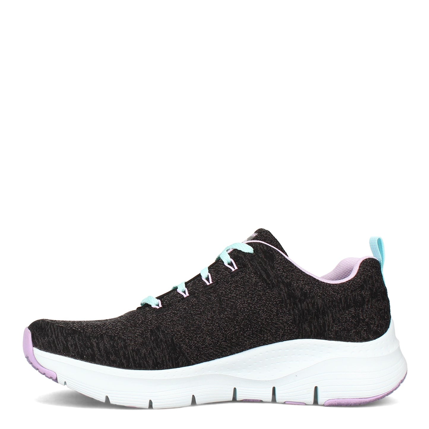 Peltz Shoes Women's Skechers Arch Fit - Comfy Wave Sneaker BLACK LAVENDAR 149414-BKLV