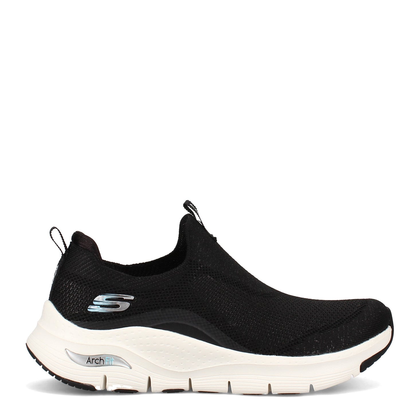 Peltz Shoes Women's Skechers Arch Fit - Keep It Up Slip-On BLACK / WHITE 149415-BKW