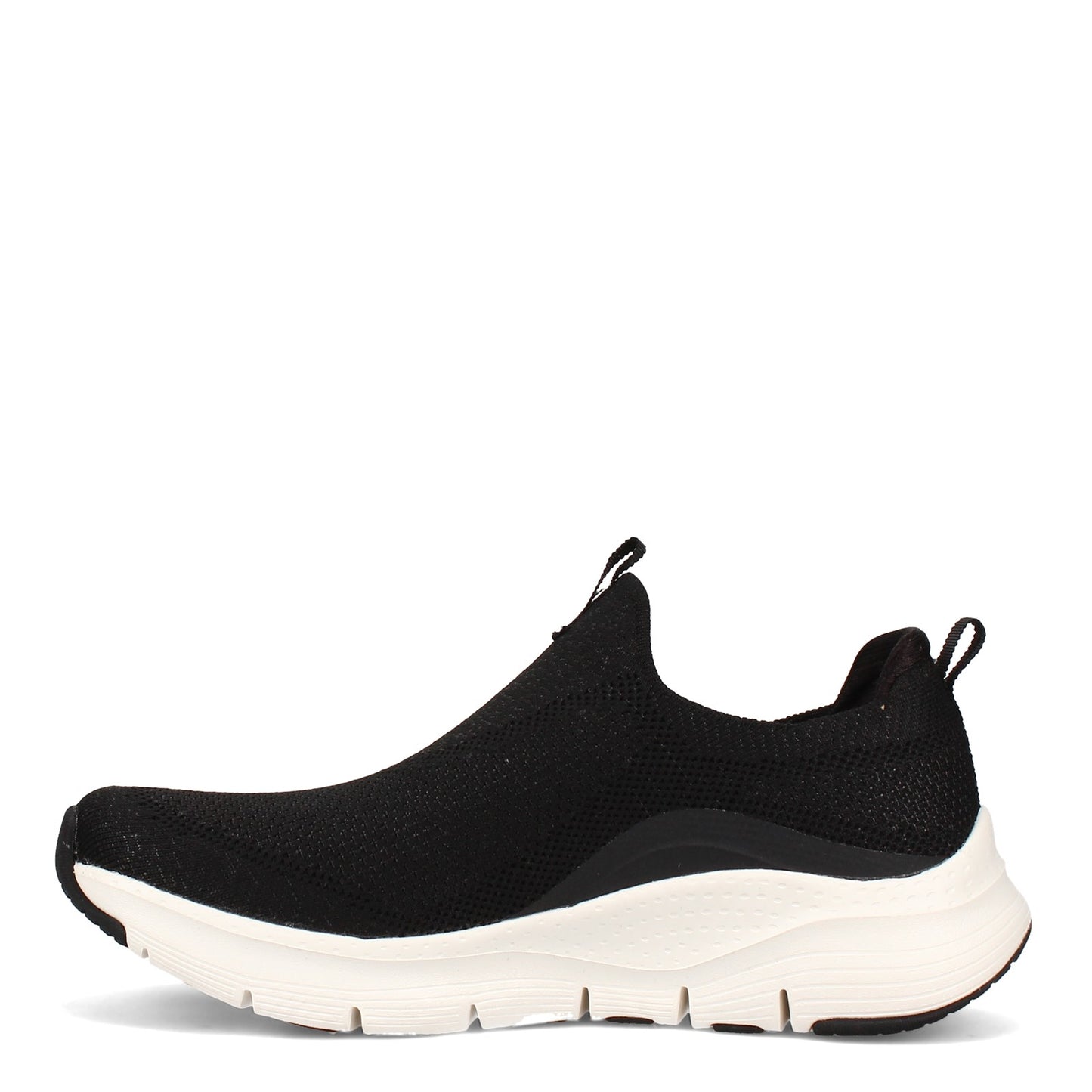 Peltz Shoes Women's Skechers Arch Fit - Keep It Up Slip-On BLACK / WHITE 149415-BKW