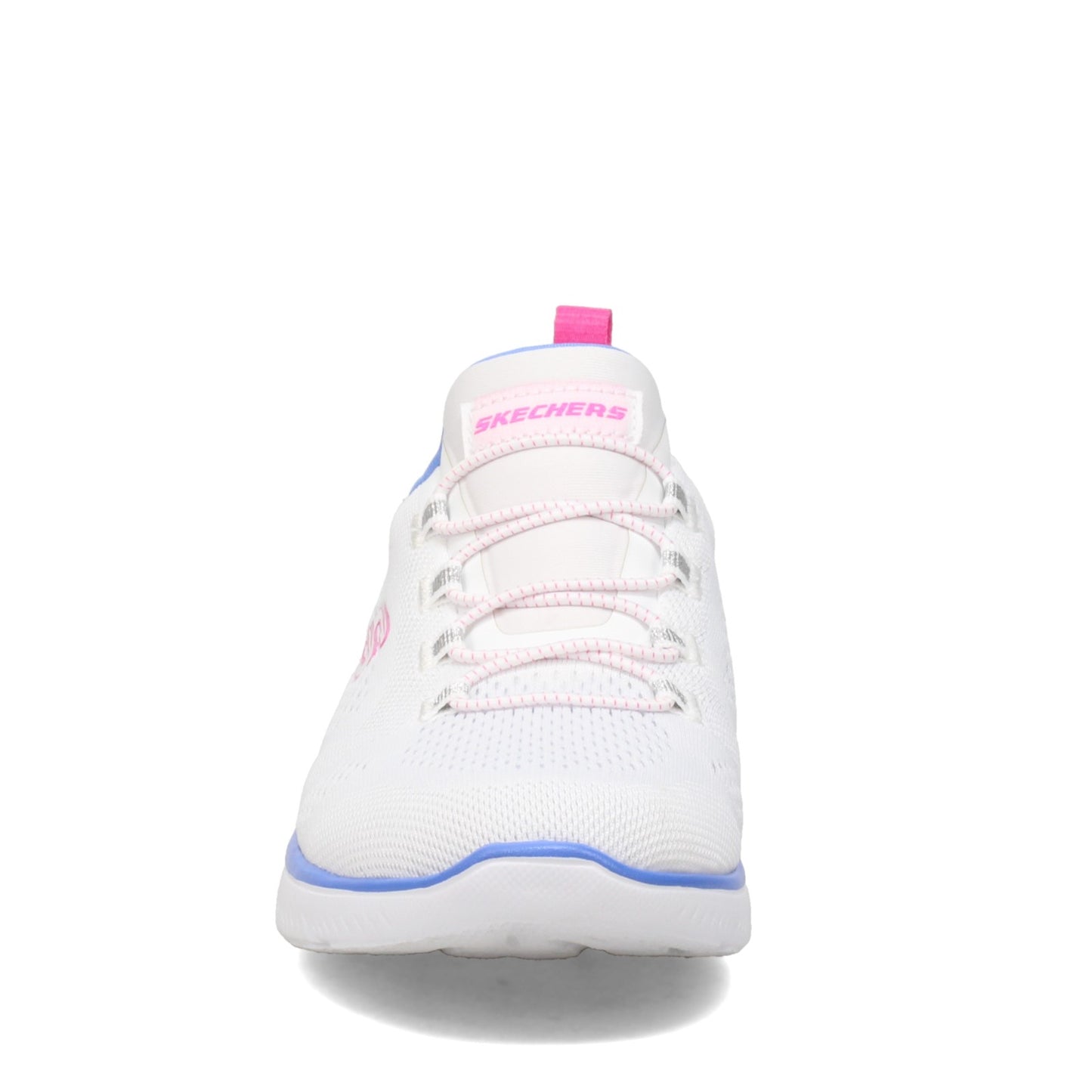 Peltz Shoes Women's Skechers Summits - Perfect Views Sneaker WHITE PINK MULTI 149523-WPWP