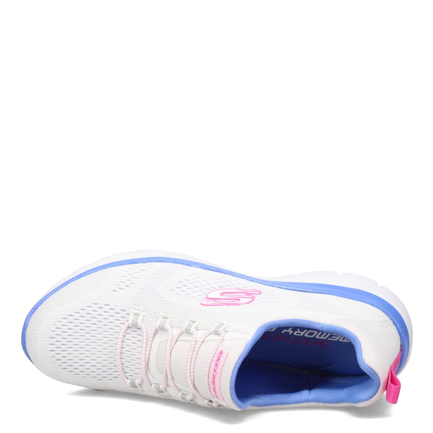 Peltz Shoes Women's Skechers Summits - Perfect Views Sneaker WHITE PINK MULTI 149523-WPWP