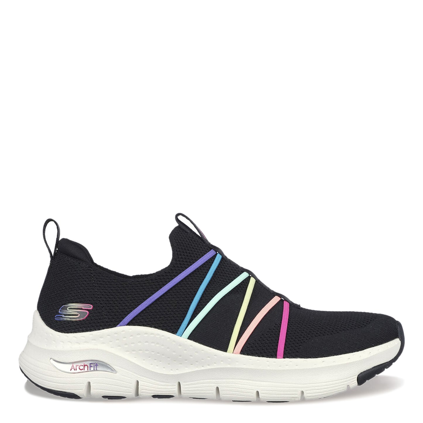 Peltz Shoes Women's Skechers Arch Fit - Bright Side Sneaker BLACK 149565-BKMT