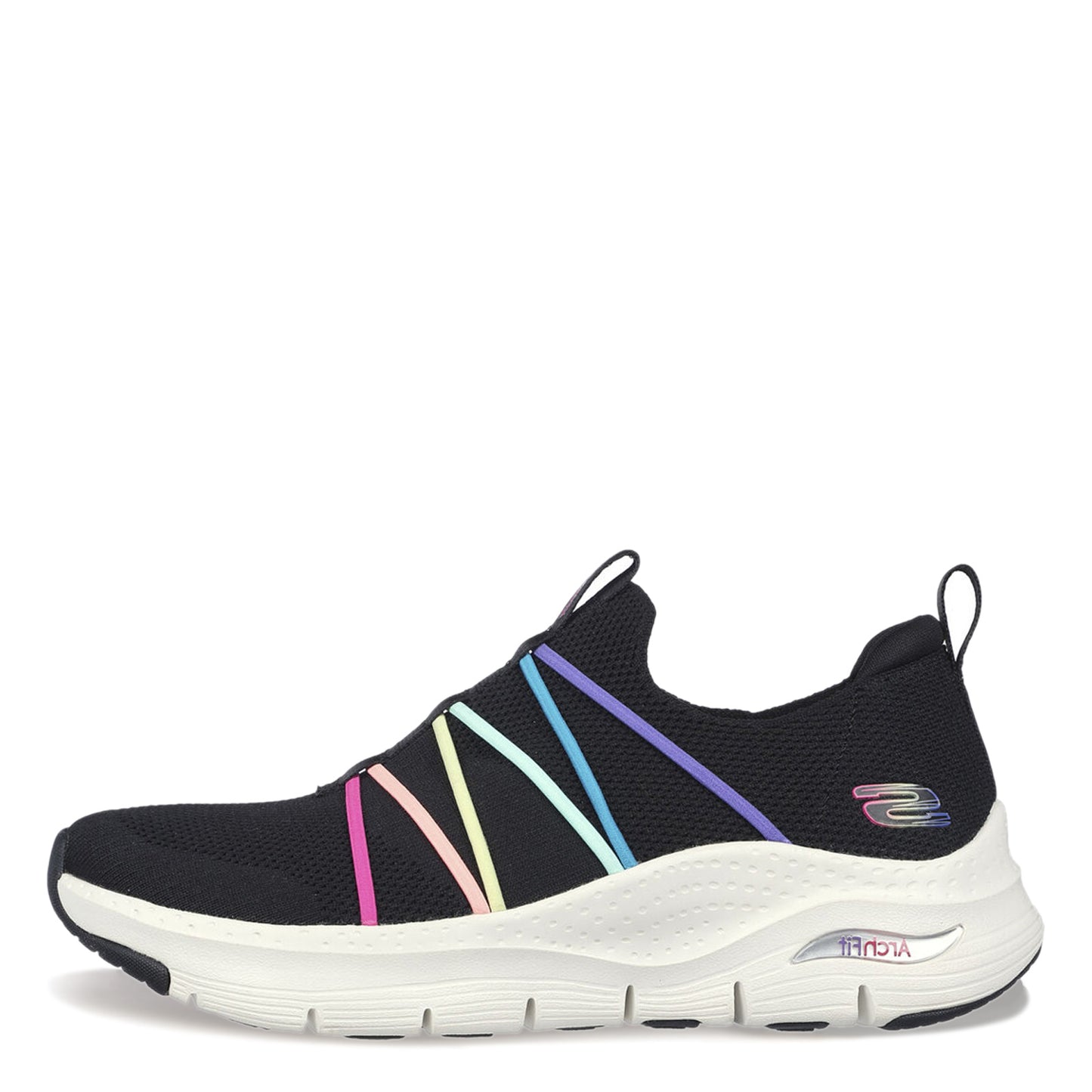 Peltz Shoes Women's Skechers Arch Fit - Bright Side Sneaker BLACK 149565-BKMT