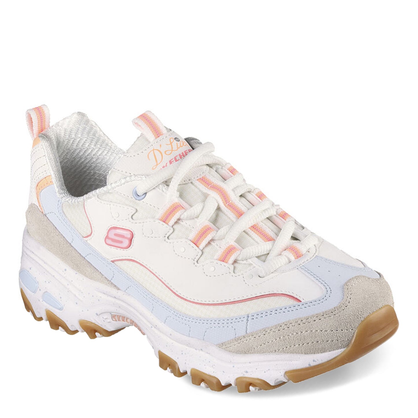 Peltz Shoes Women's Skechers D'Lites - Bold Views Sneaker Natural Multi 149589-NTMT