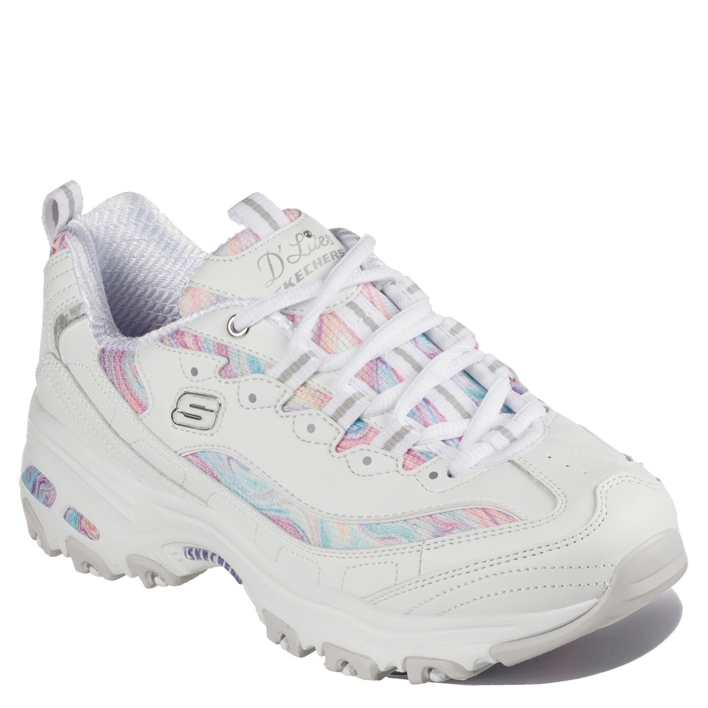 Peltz Shoes Women's Skechers D'Lites - Whimsical Dreams Sneaker WHITE PASTEL 149789-WMLT