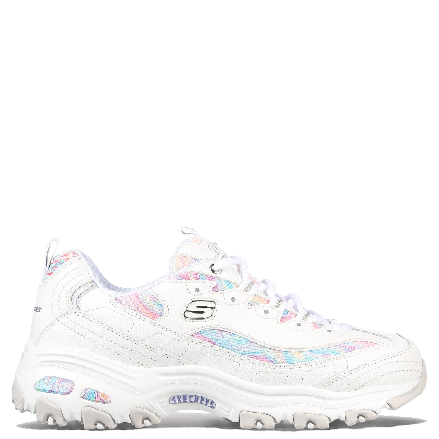 Peltz Shoes Women's Skechers D'Lites - Whimsical Dreams Sneaker WHITE PASTEL 149789-WMLT