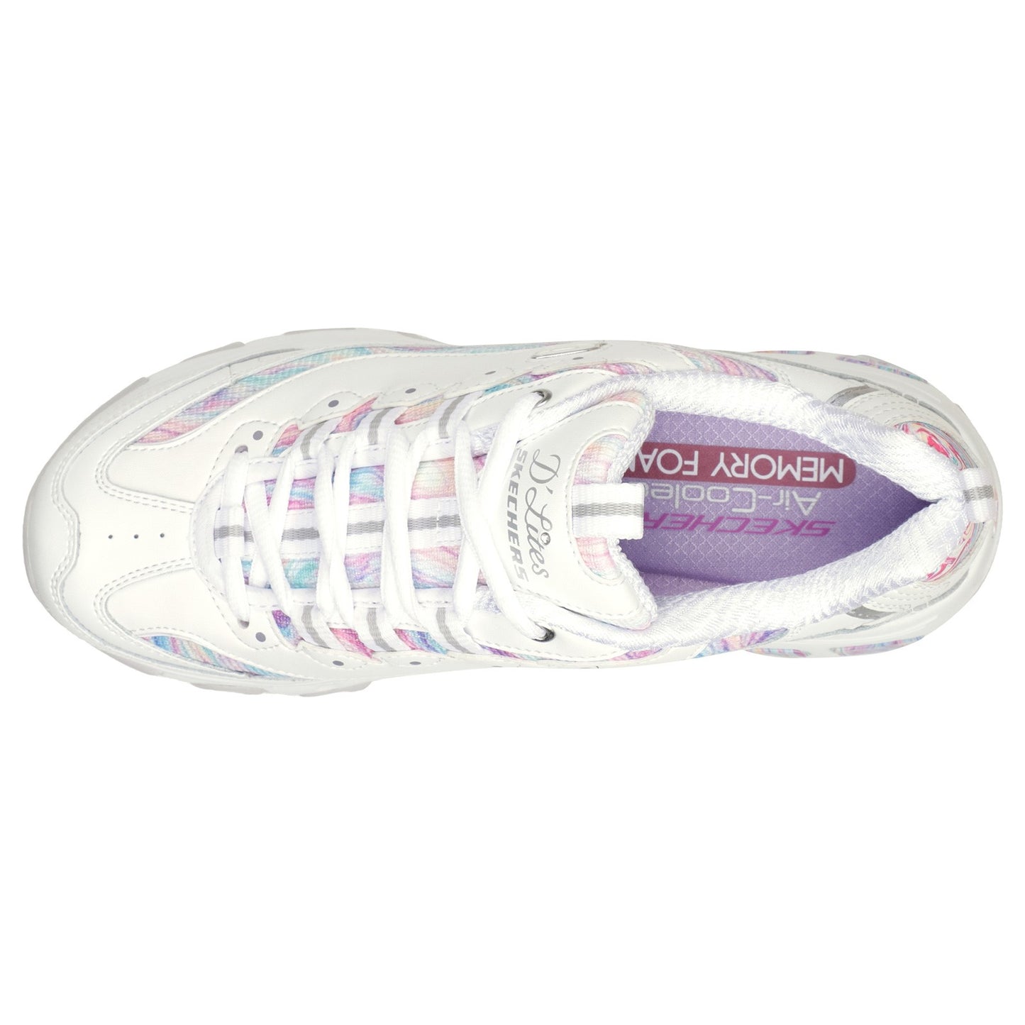 Peltz Shoes Women's Skechers D'Lites - Whimsical Dreams Sneaker WHITE PASTEL 149789-WMLT
